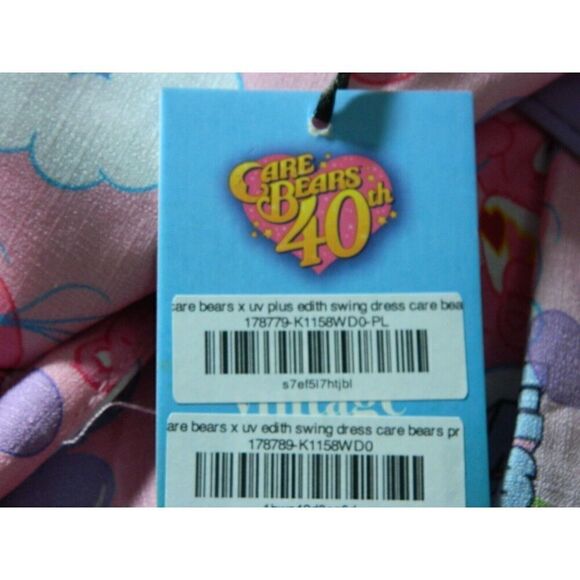 Unique Vintage x Care Bears Dress Size Medium 6/8 Pink 50s Style‎ Belt - Picture 11 of 11